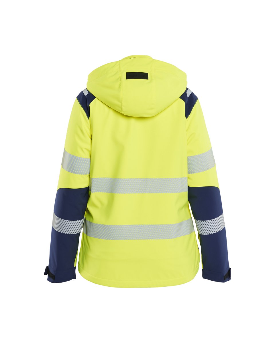 Blåkläder 4401 Dames Softshell Winterjas High Vis - High Vis Geel/Marineblauw