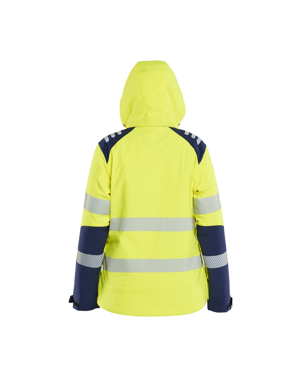 Blåkläder 4401 Dames Softshell Winterjas High Vis - High Vis Geel/Marineblauw