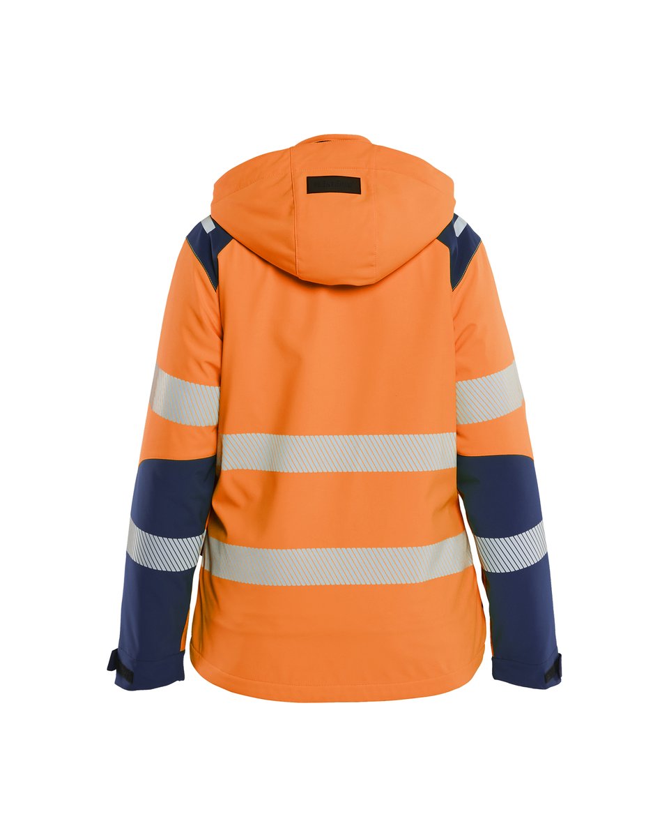 Blåkläder 4401 Dames Softshell Winterjas High Vis - High Vis Oranje/Marineblauw
