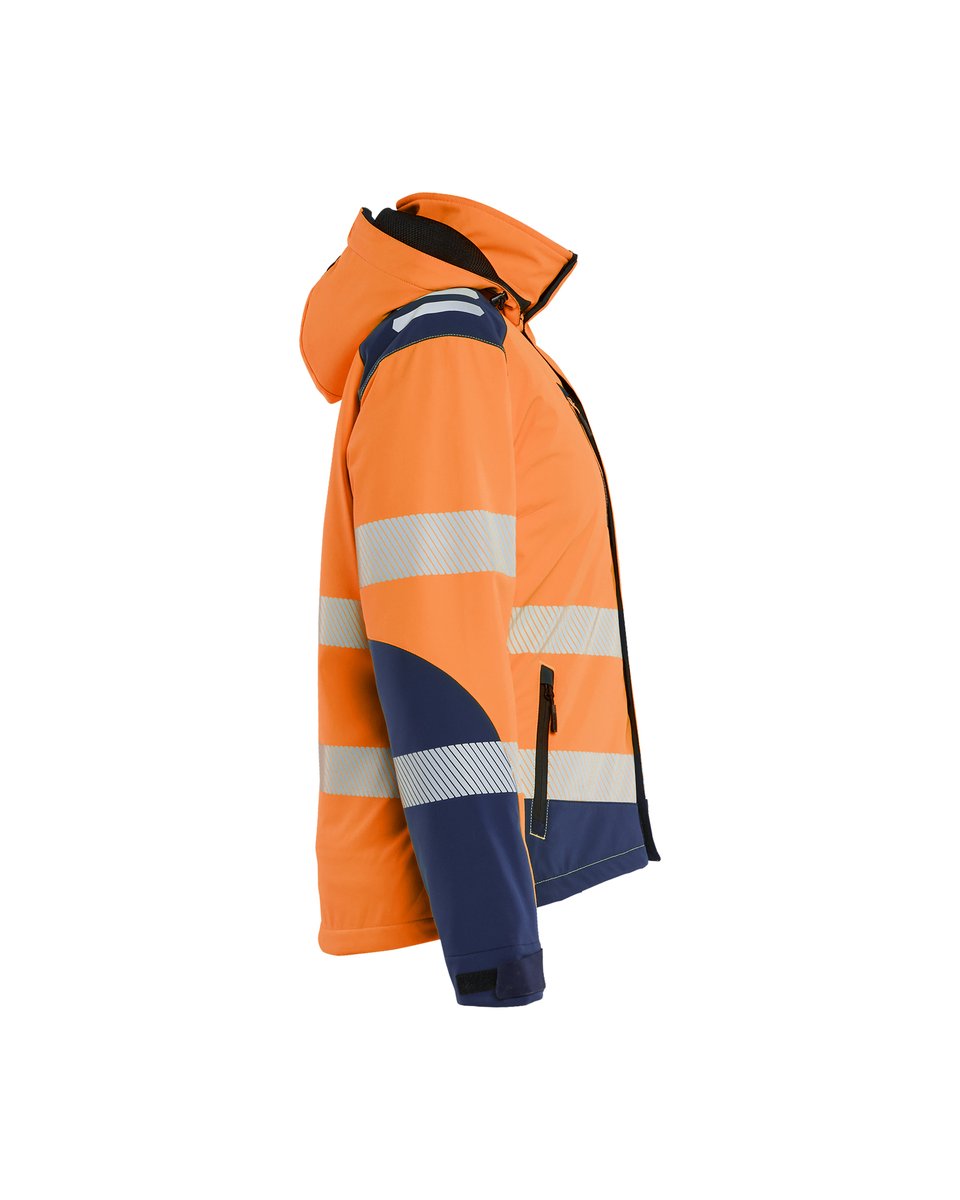 Blåkläder 4401 Dames Softshell Winterjas High Vis - High Vis Oranje/Marineblauw