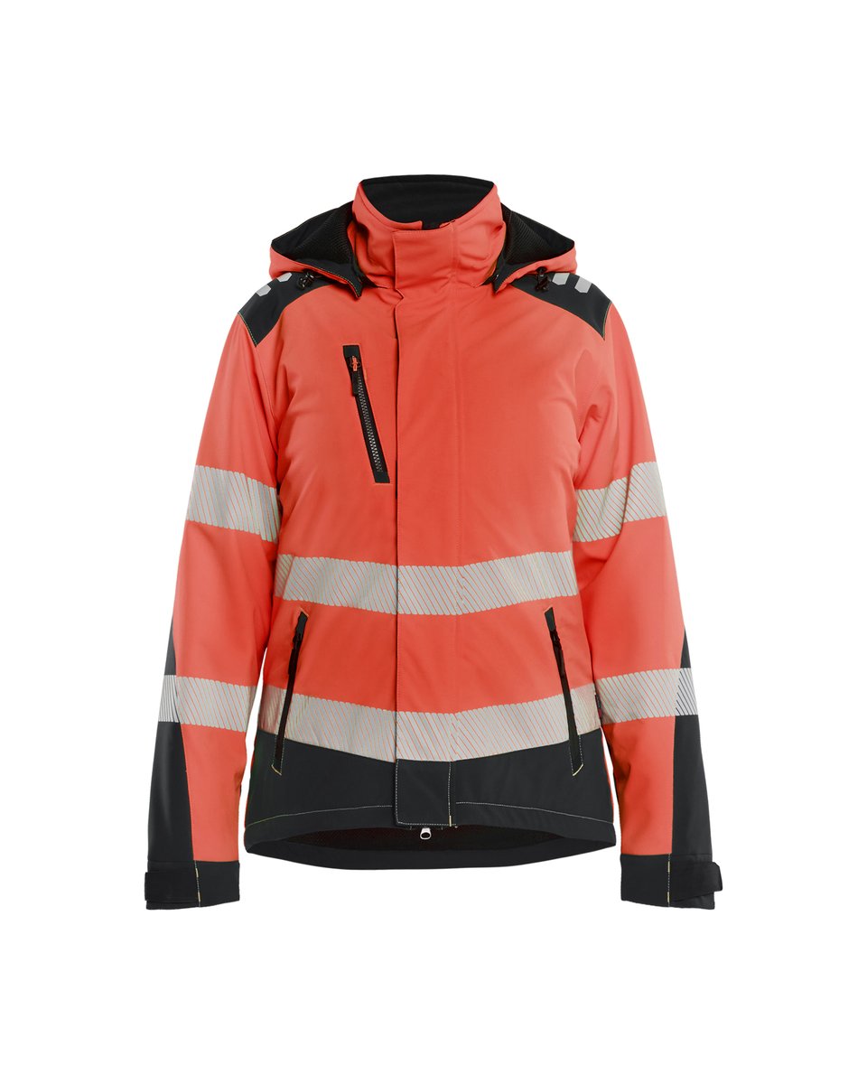 Blåkläder 4401 Dames Softshell Winterjas High Vis - High Vis Rood/Zwart