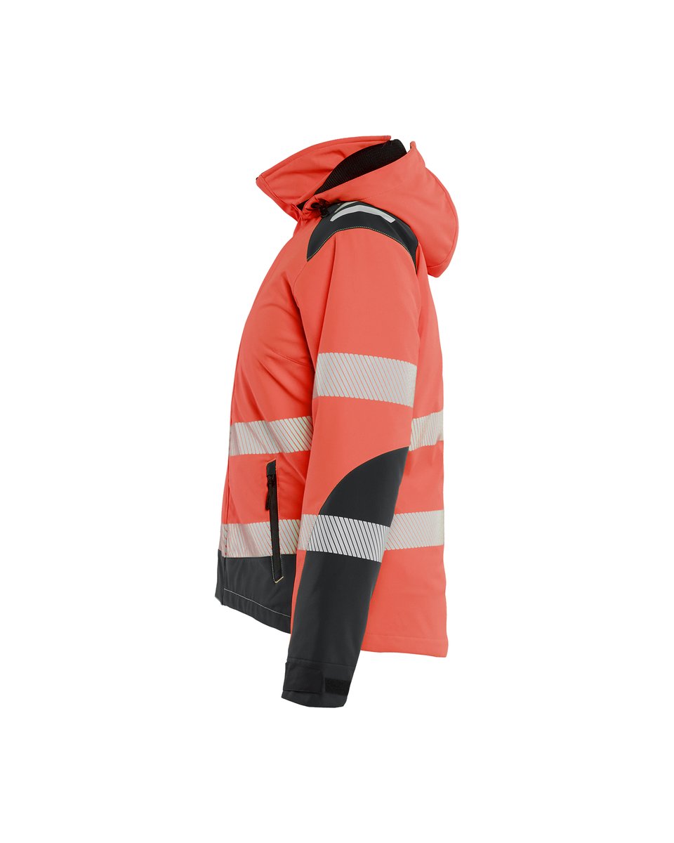 Blåkläder 4401 Dames Softshell Winterjas High Vis - High Vis Rood/Zwart