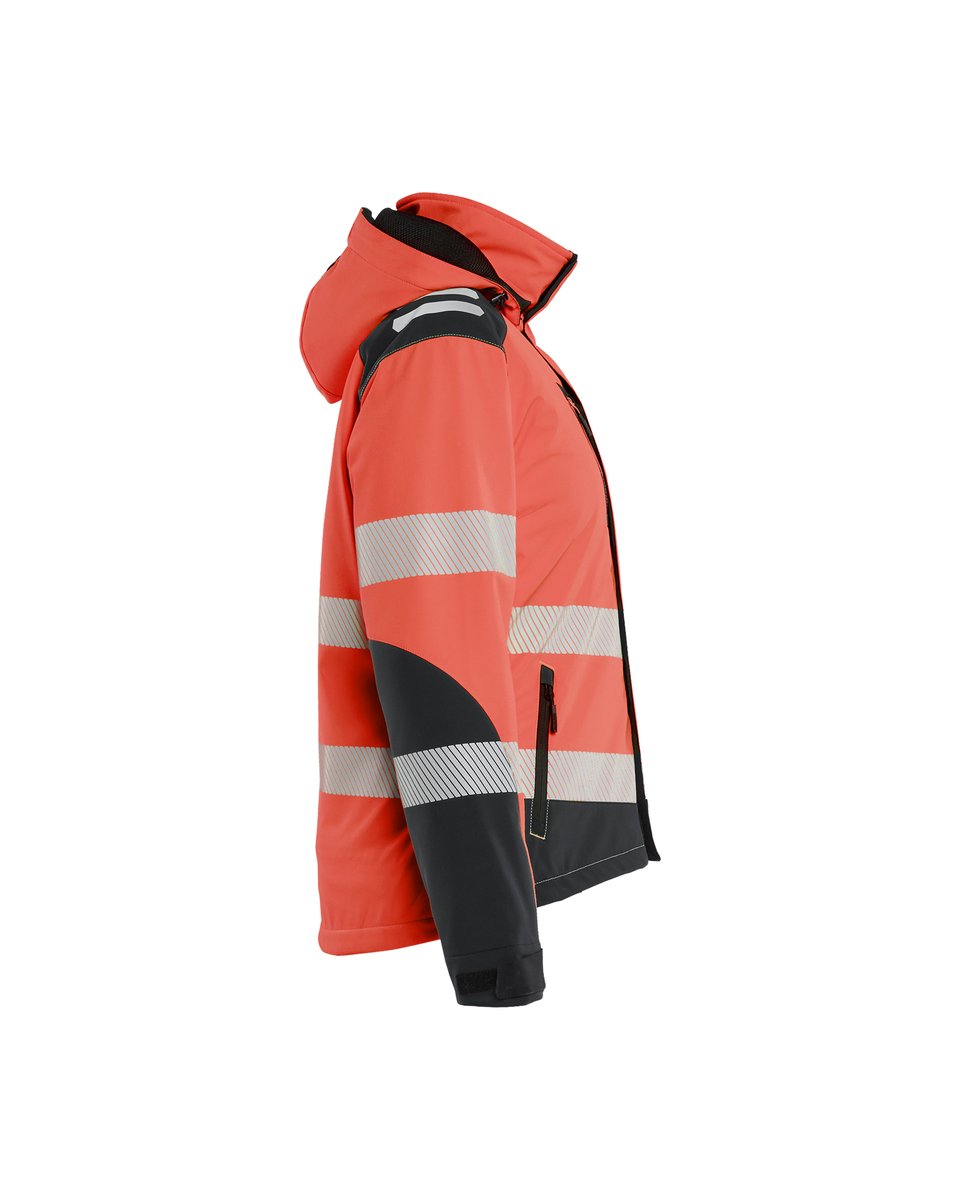 Blåkläder 4401 Dames Softshell Winterjas High Vis - High Vis Rood/Zwart