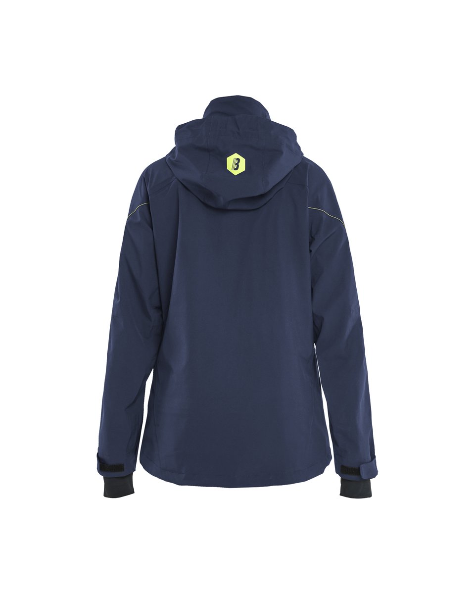 Blåkläder 4403 Dames Shell Jack Stretch - Donker marineblauw/High Vis Geel