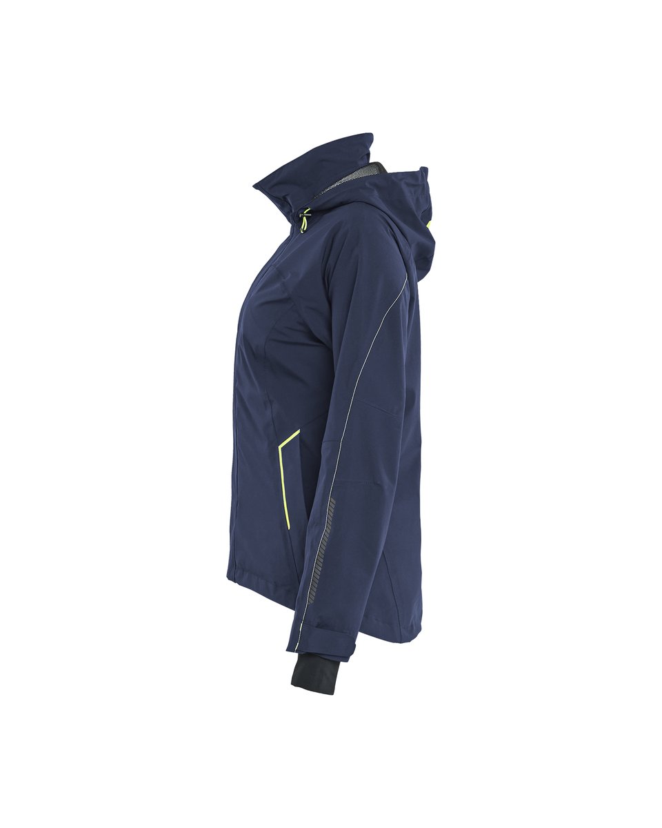 Blåkläder 4403 Dames Shell Jack Stretch - Donker marineblauw/High Vis Geel