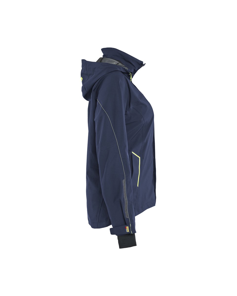 Blåkläder 4403 Dames Shell Jack Stretch - Donker marineblauw/High Vis Geel