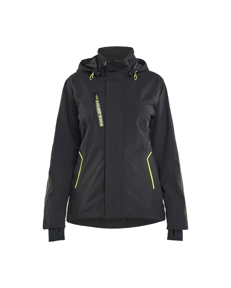 Blåkläder 4403 Dames Shell Jack Stretch - Zwart/High Vis Geel