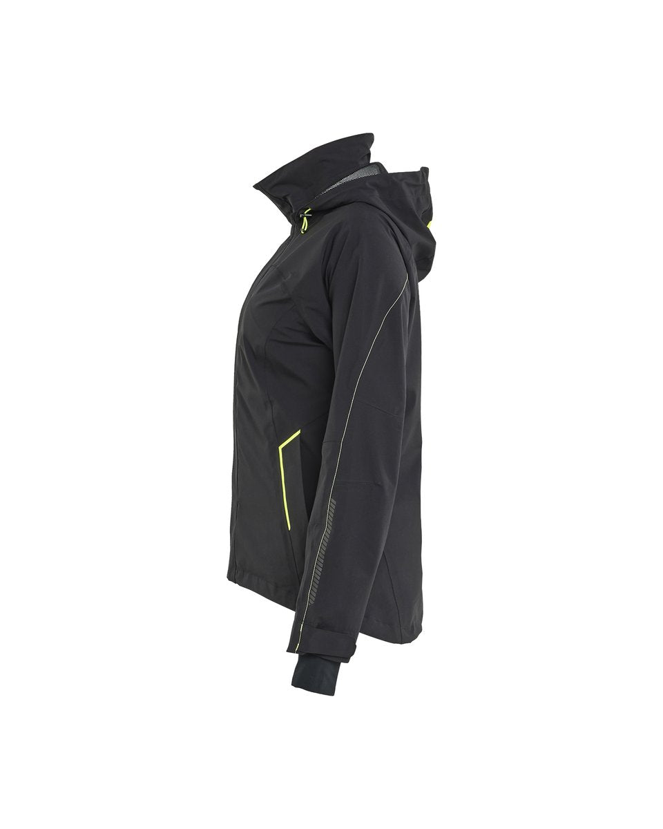 Blåkläder 4403 Dames Shell Jack Stretch - Zwart/High Vis Geel