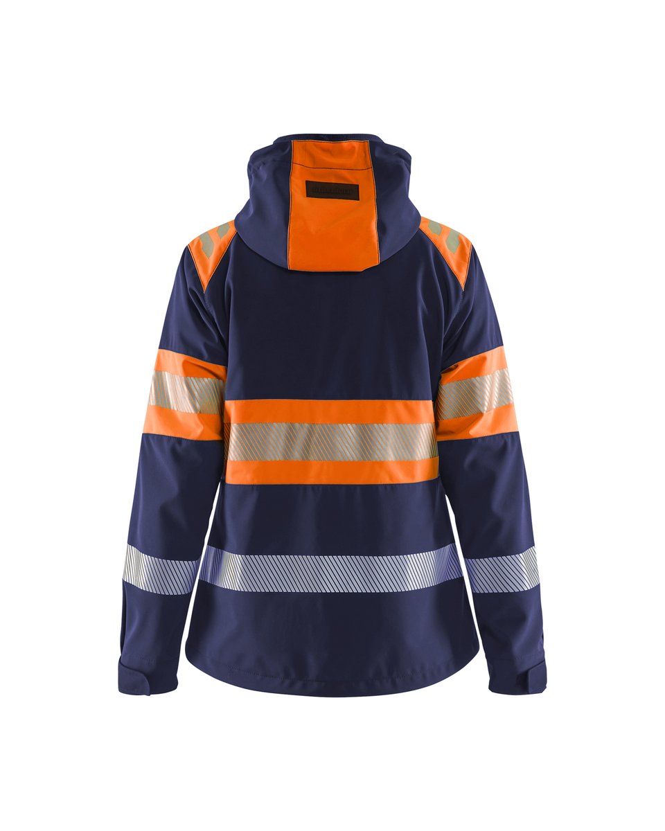 Blåkläder 4404 Dames Softshell Jack High Vis - Marineblauw/Oranje