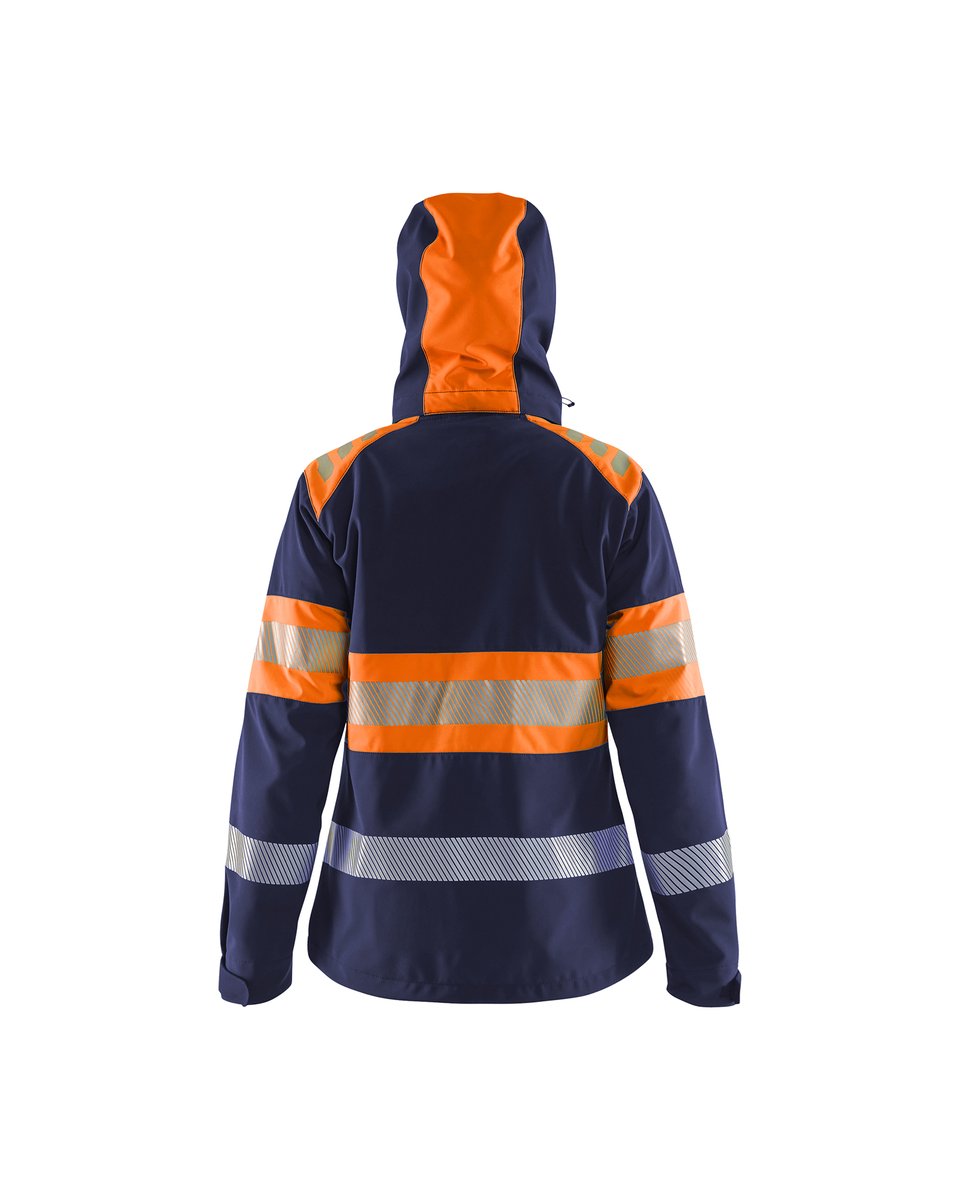 Blåkläder 4404 Dames Softshell Jack High Vis - Marineblauw/Oranje