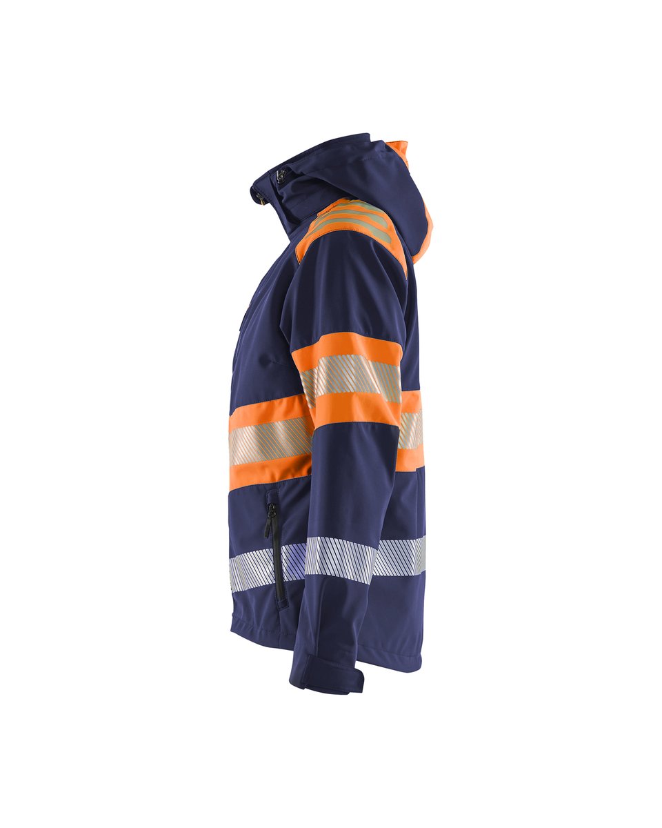 Blåkläder 4404 Dames Softshell Jack High Vis - Marineblauw/Oranje