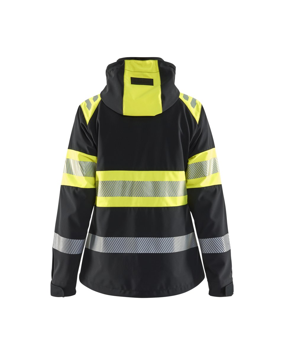Blåkläder 4404 Dames Softshell Jack High Vis - Zwart/High Vis Geel