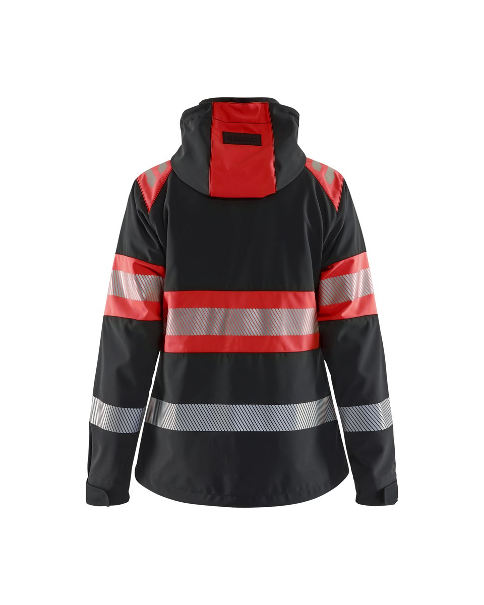 Blåkläder 4404 Dames Softshell Jack High Vis - Zwart/High Vis Rood