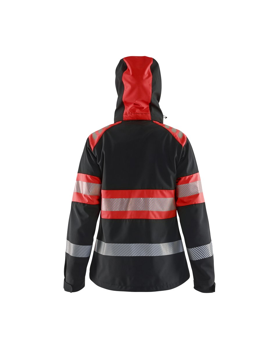 Blåkläder 4404 Dames Softshell Jack High Vis - Zwart/High Vis Rood