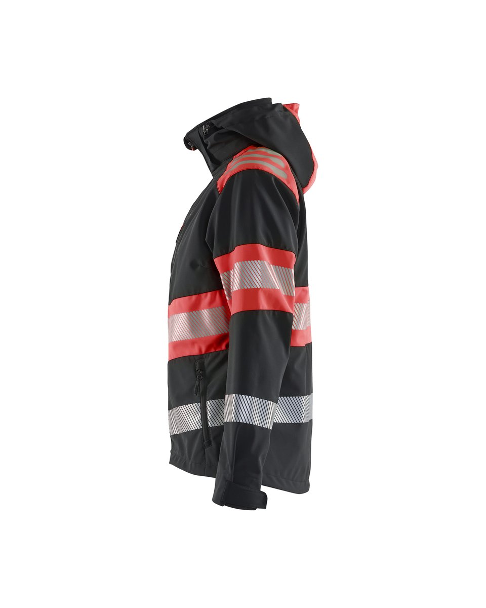 Blåkläder 4404 Dames Softshell Jack High Vis - Zwart/High Vis Rood
