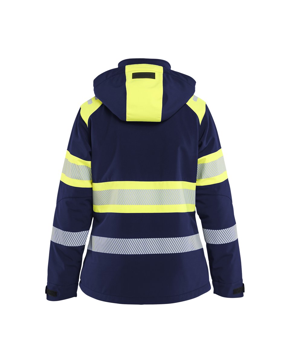 Blåkläder 4406 Dames Lichtgewicht softshell jack gevoerd high vis - Marine/High Vis Geel