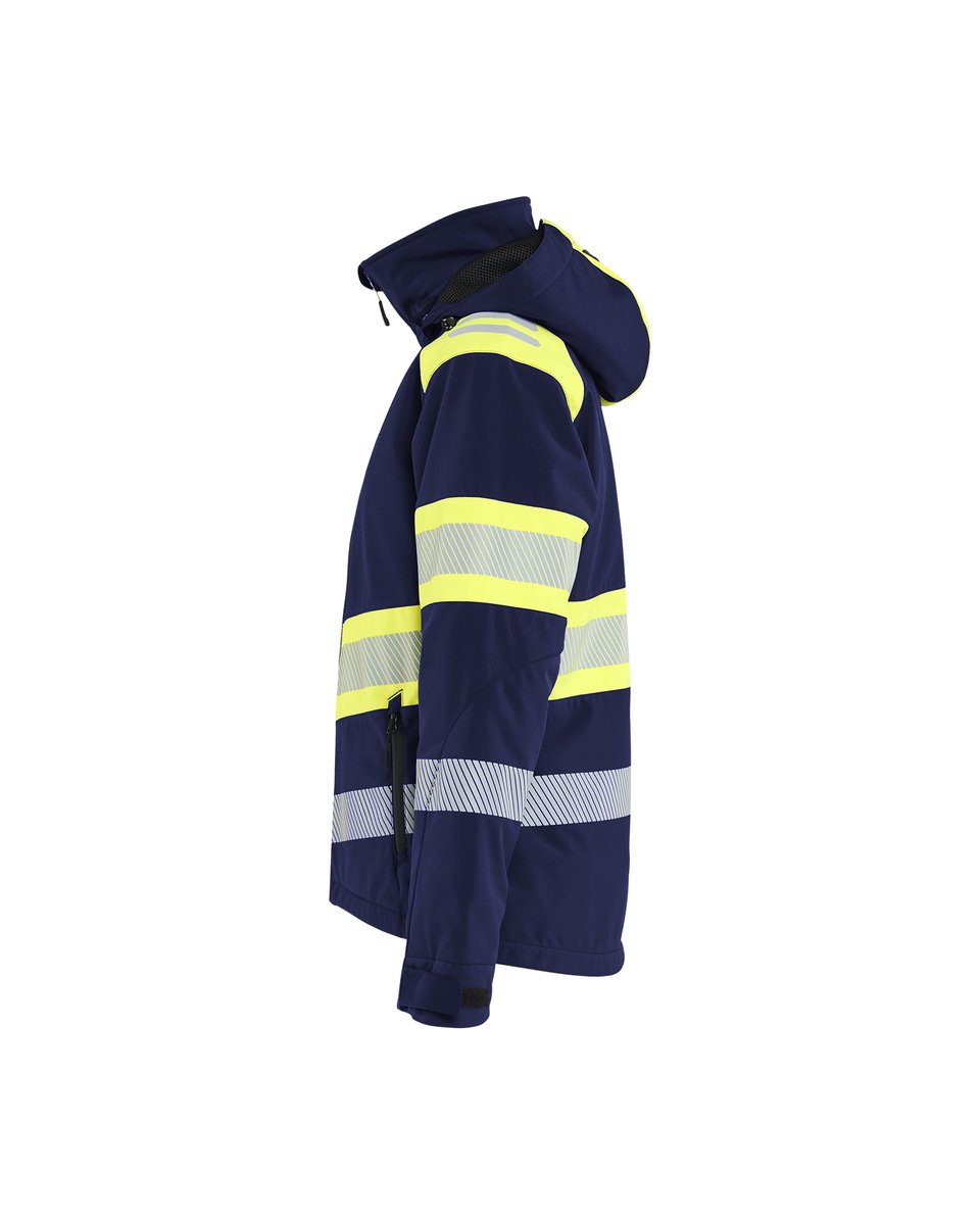 Blåkläder 4406 Dames Lichtgewicht softshell jack gevoerd high vis - Marine/High Vis Geel