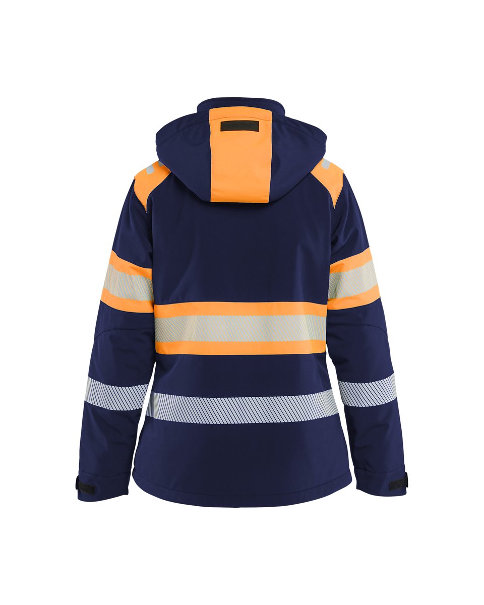 Blåkläder 4406 Dames Lichtgewicht softshell jack gevoerd high vis - Marineblauw/Oranje