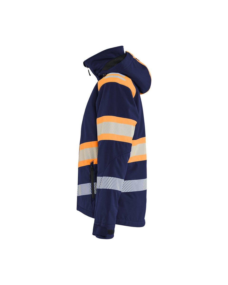 Blåkläder 4406 Dames Lichtgewicht softshell jack gevoerd high vis - Marineblauw/Oranje