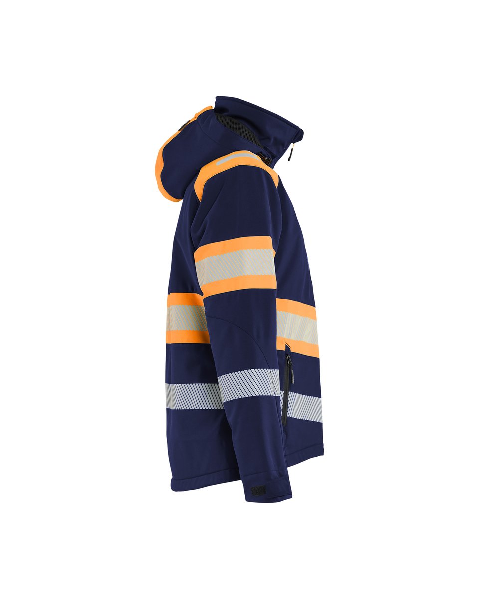 Blåkläder 4406 Dames Lichtgewicht softshell jack gevoerd high vis - Marineblauw/Oranje