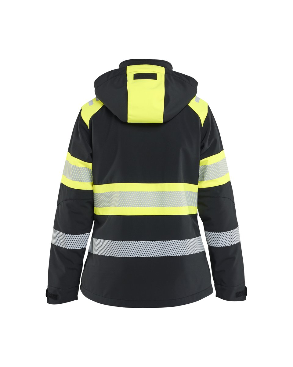Blåkläder 4406 Dames Lichtgewicht softshell jack gevoerd high vis - Zwart/High Vis Geel