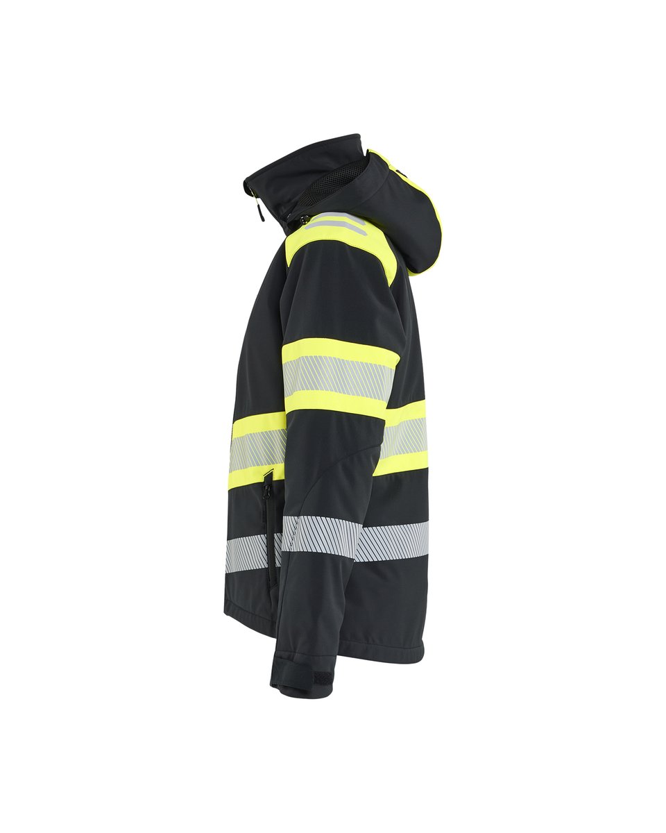 Blåkläder 4406 Dames Lichtgewicht softshell jack gevoerd high vis - Zwart/High Vis Geel