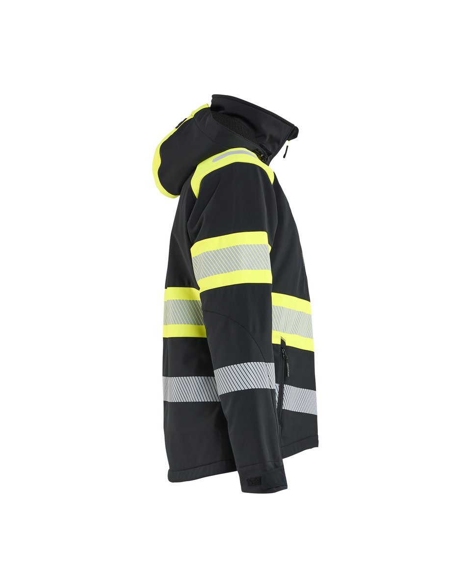Blåkläder 4406 Dames Lichtgewicht softshell jack gevoerd high vis - Zwart/High Vis Geel