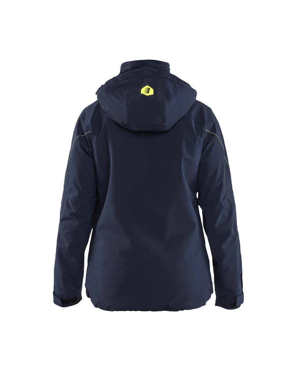 Blåkläder 4408 Dames Lichtgewicht winterjas 4-weg stretch - Donker marineblauw/High Vis Geel