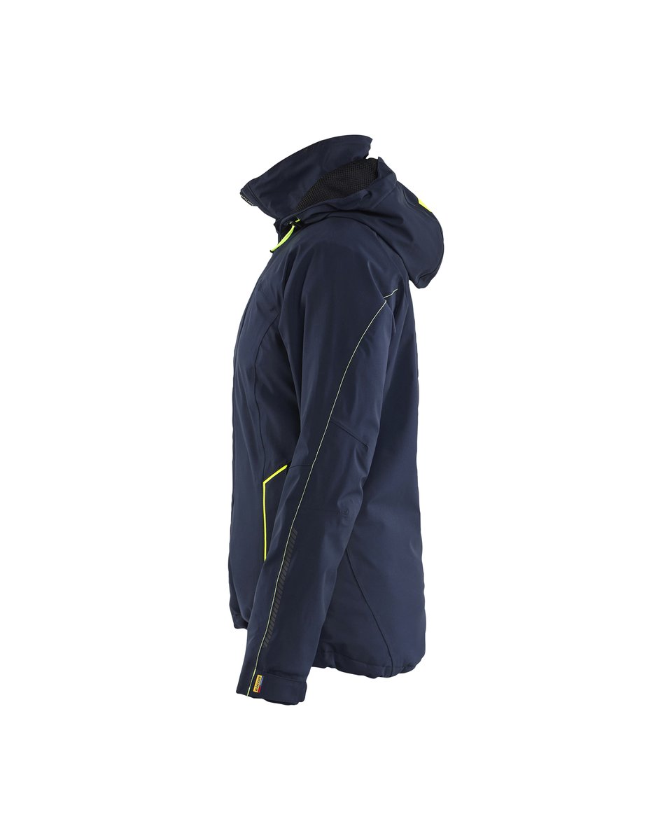 Blåkläder 4408 Dames Lichtgewicht winterjas 4-weg stretch - Donker marineblauw/High Vis Geel