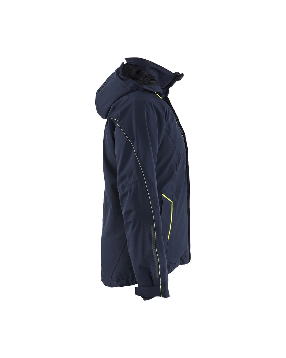 Blåkläder 4408 Dames Lichtgewicht winterjas 4-weg stretch - Donker marineblauw/High Vis Geel