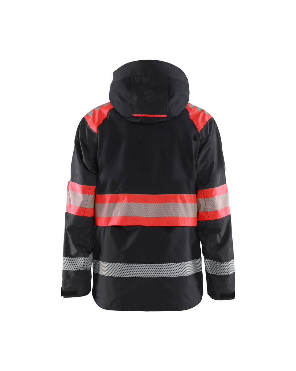 Blåkläder 4420 Shell jack High Vis - Zwart/High Vis Rood