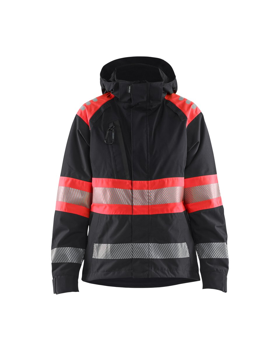 Blåkläder 4430 Dames Shell jack High Vis - Zwart/High Vis Rood