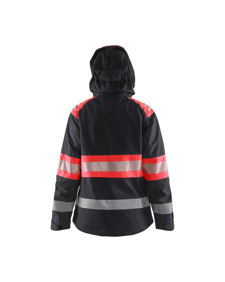 Blåkläder 4430 Dames Shell jack High Vis - Zwart/High Vis Rood