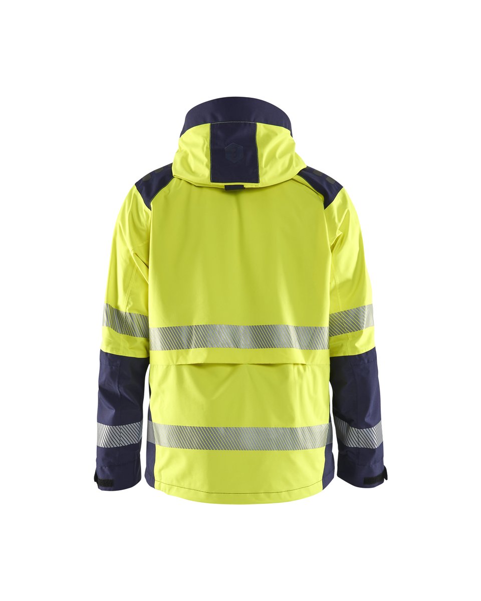 Blåkläder 4435 Shell jack High Vis - High Vis Geel/Marineblauw