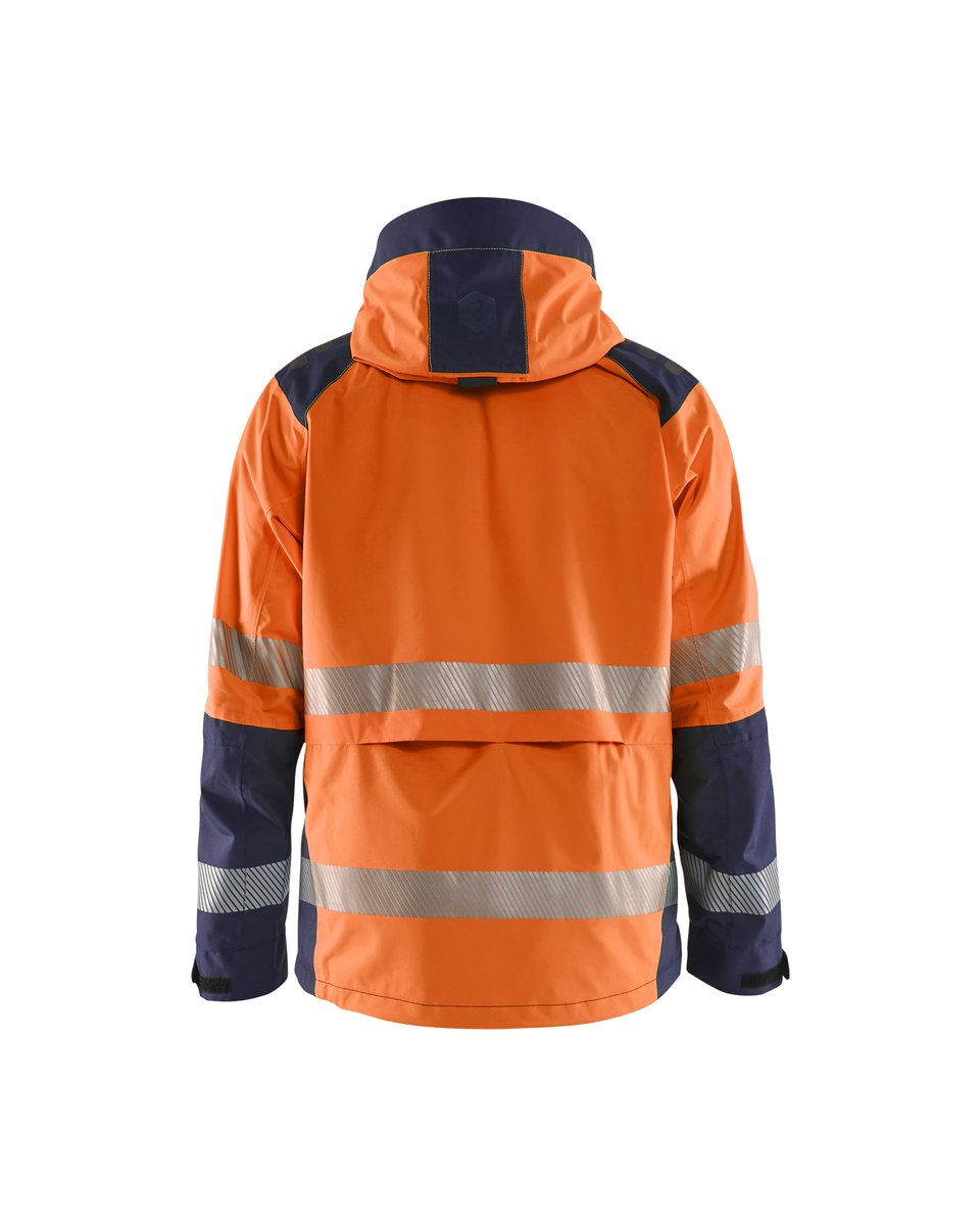 Blåkläder 4435 Shell jack High Vis - High Vis Oranje/Marineblauw