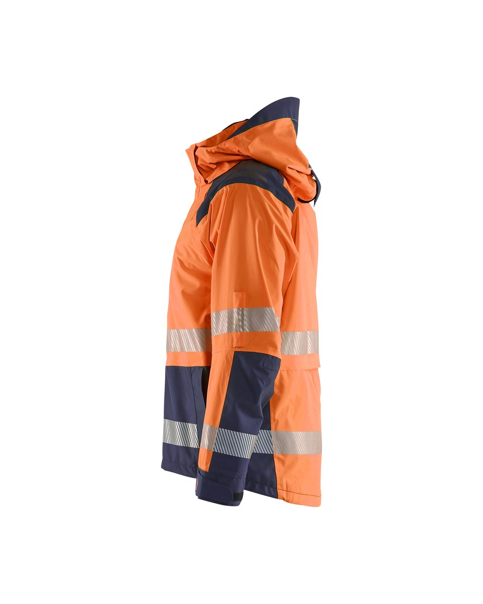 Blåkläder 4435 Shell jack High Vis - High Vis Oranje/Marineblauw