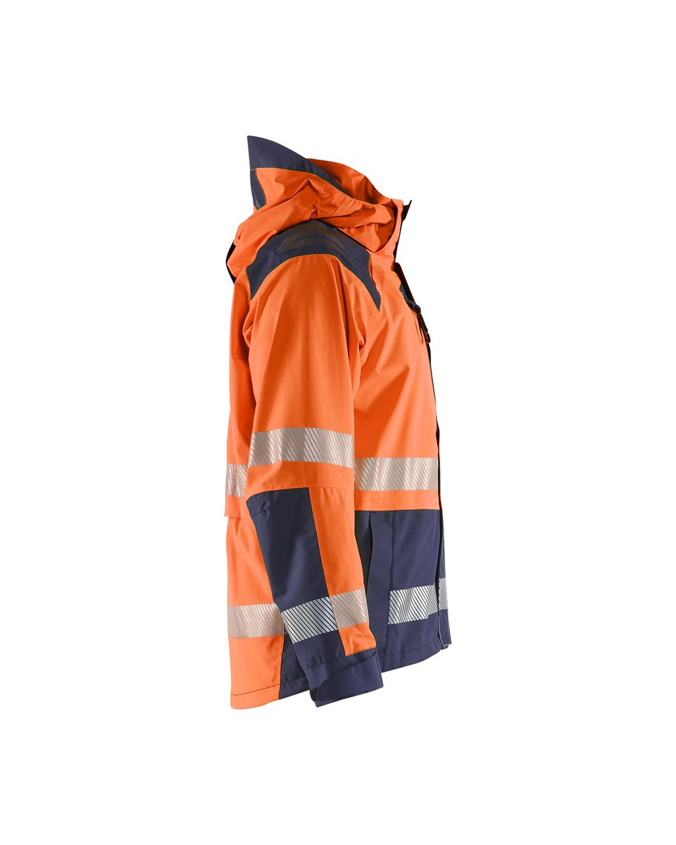 Blåkläder 4435 Shell jack High Vis - High Vis Oranje/Marineblauw