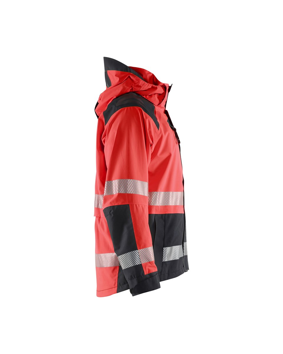 Blåkläder 4435 Shell jack High Vis - High Vis Rood/Zwart
