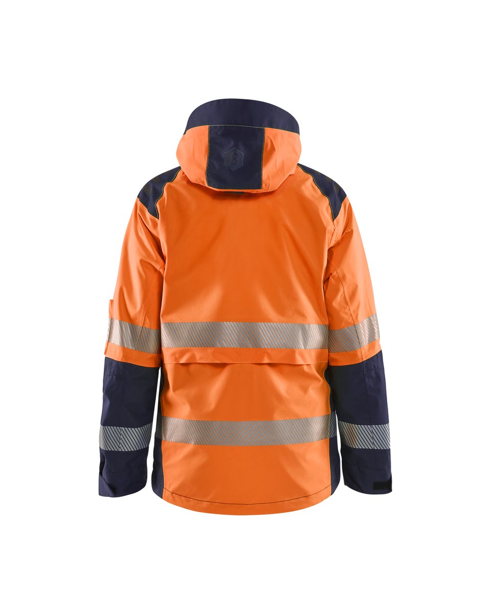Blåkläder 4436 Dames Shell jack High Vis - High Vis Oranje/Marineblauw