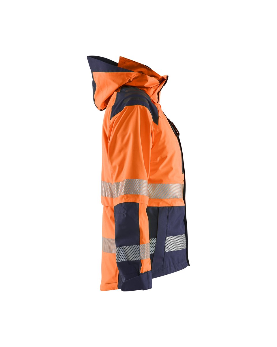 Blåkläder 4436 Dames Shell jack High Vis - High Vis Oranje/Marineblauw