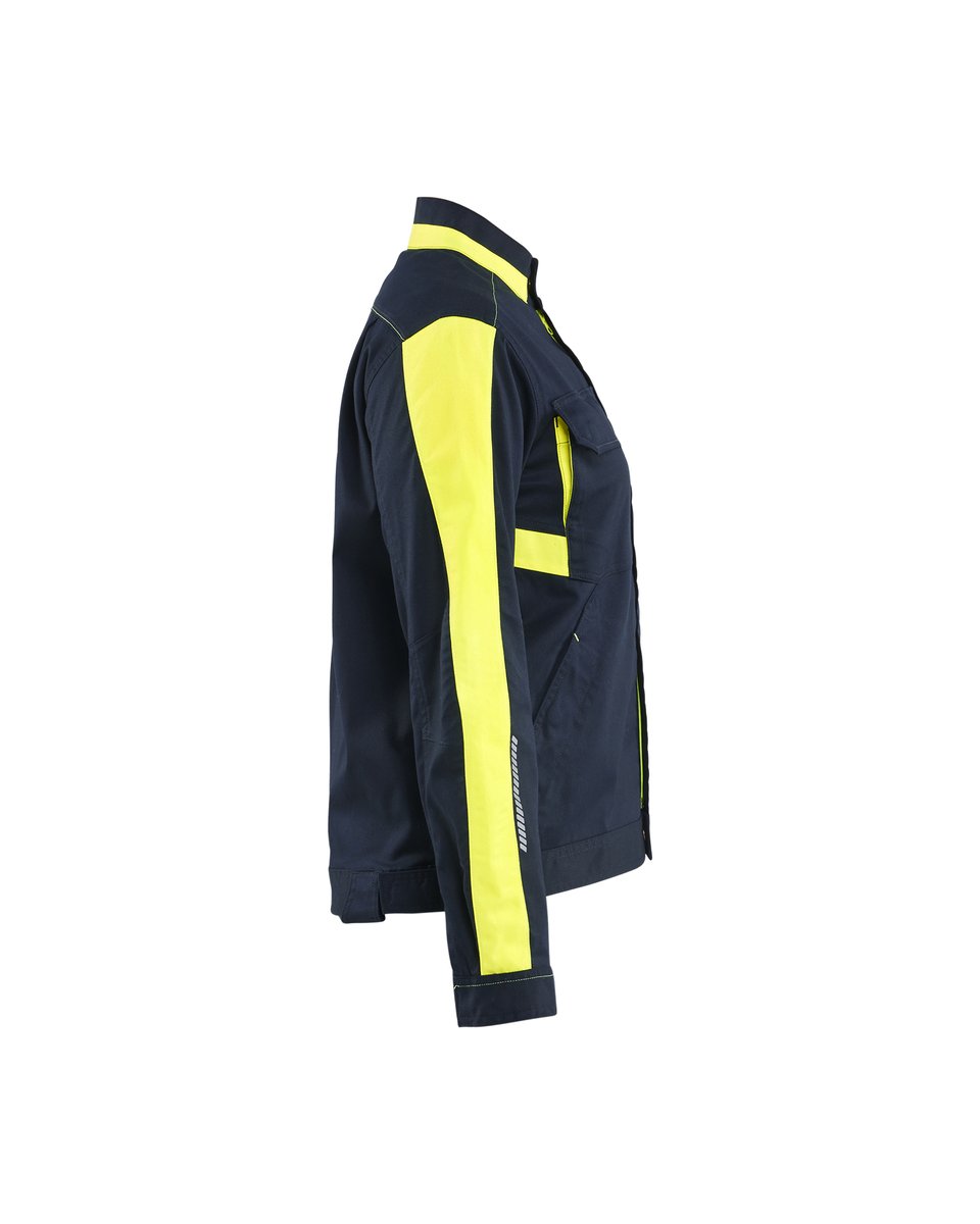Blåkläder 4443 Dames Industrie jack stretch - Donker marineblauw/High Vis Geel