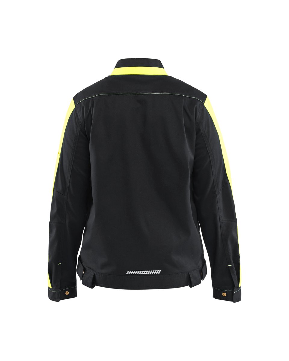 Blåkläder 4443 Dames Industrie jack stretch - Zwart/High Vis Geel
