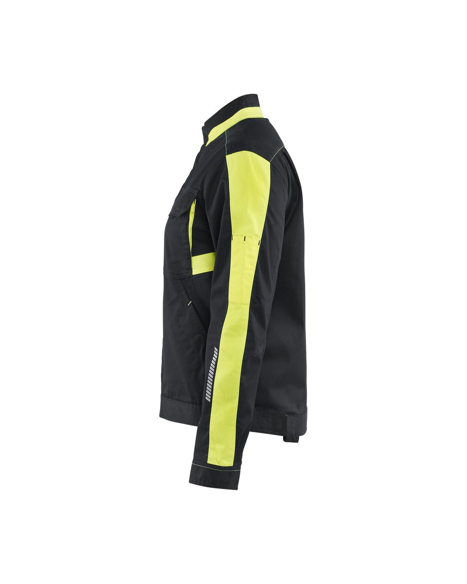 Blåkläder 4443 Dames Industrie jack stretch - Zwart/High Vis Geel
