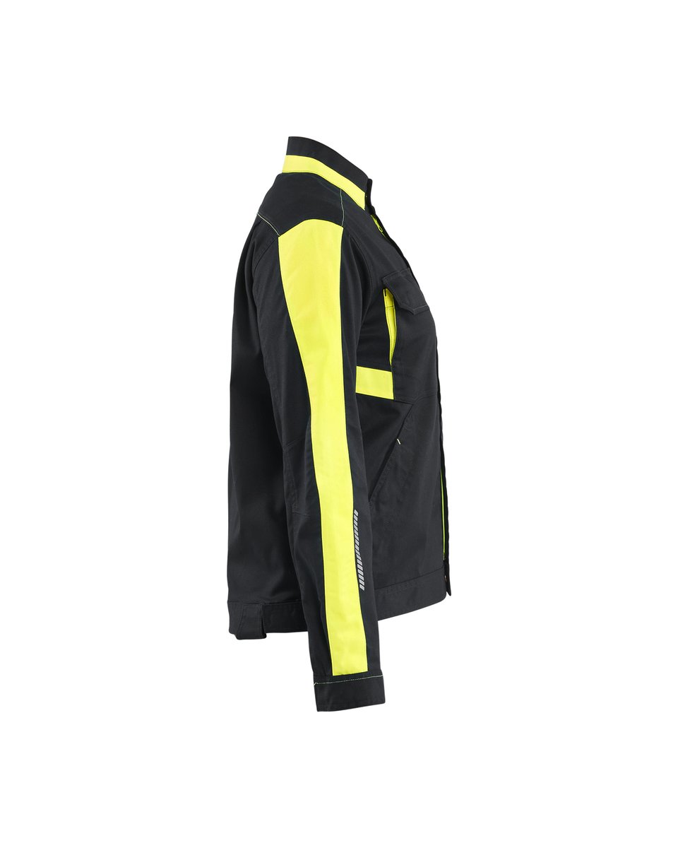 Blåkläder 4443 Dames Industrie jack stretch - Zwart/High Vis Geel