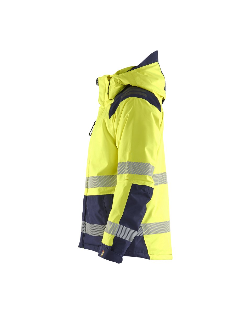 Blåkläder 4455 Winterjas High Vis - High Vis Geel/Marineblauw