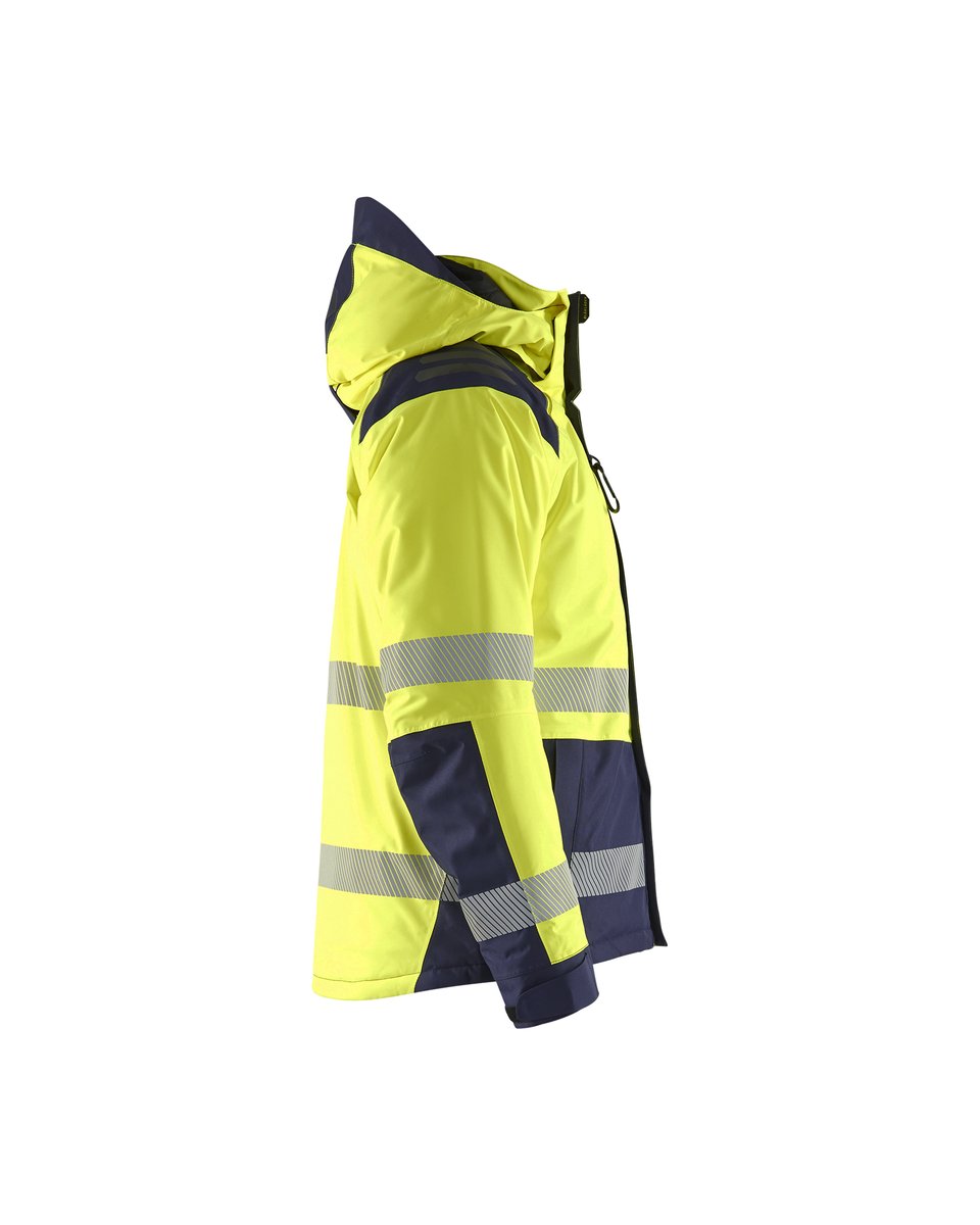 Blåkläder 4455 Winterjas High Vis - High Vis Geel/Marineblauw
