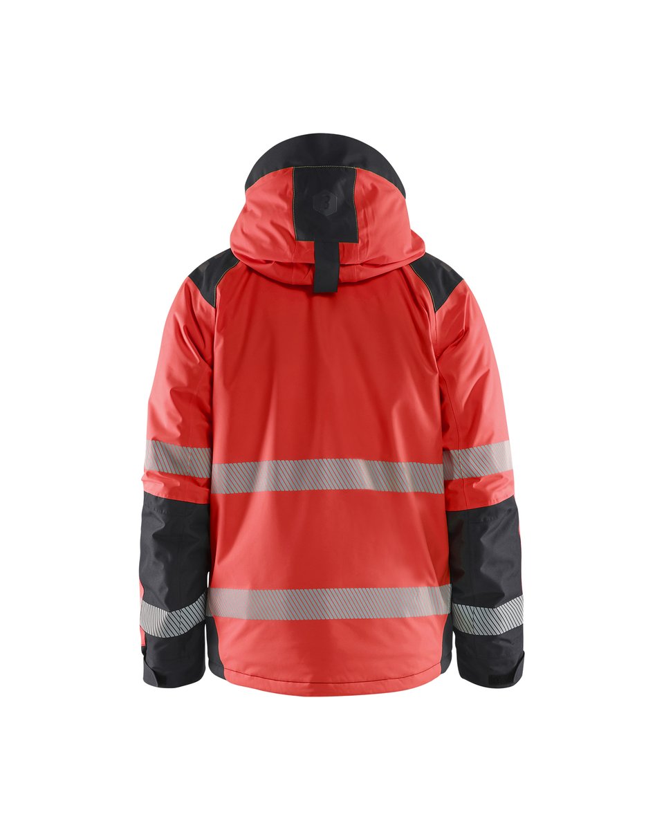 Blåkläder 4455 Winterjas High Vis - High Vis Rood/Zwart