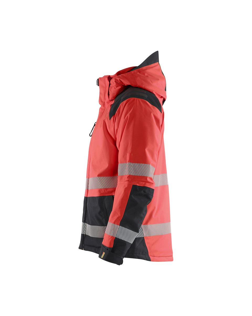 Blåkläder 4455 Winterjas High Vis - High Vis Rood/Zwart