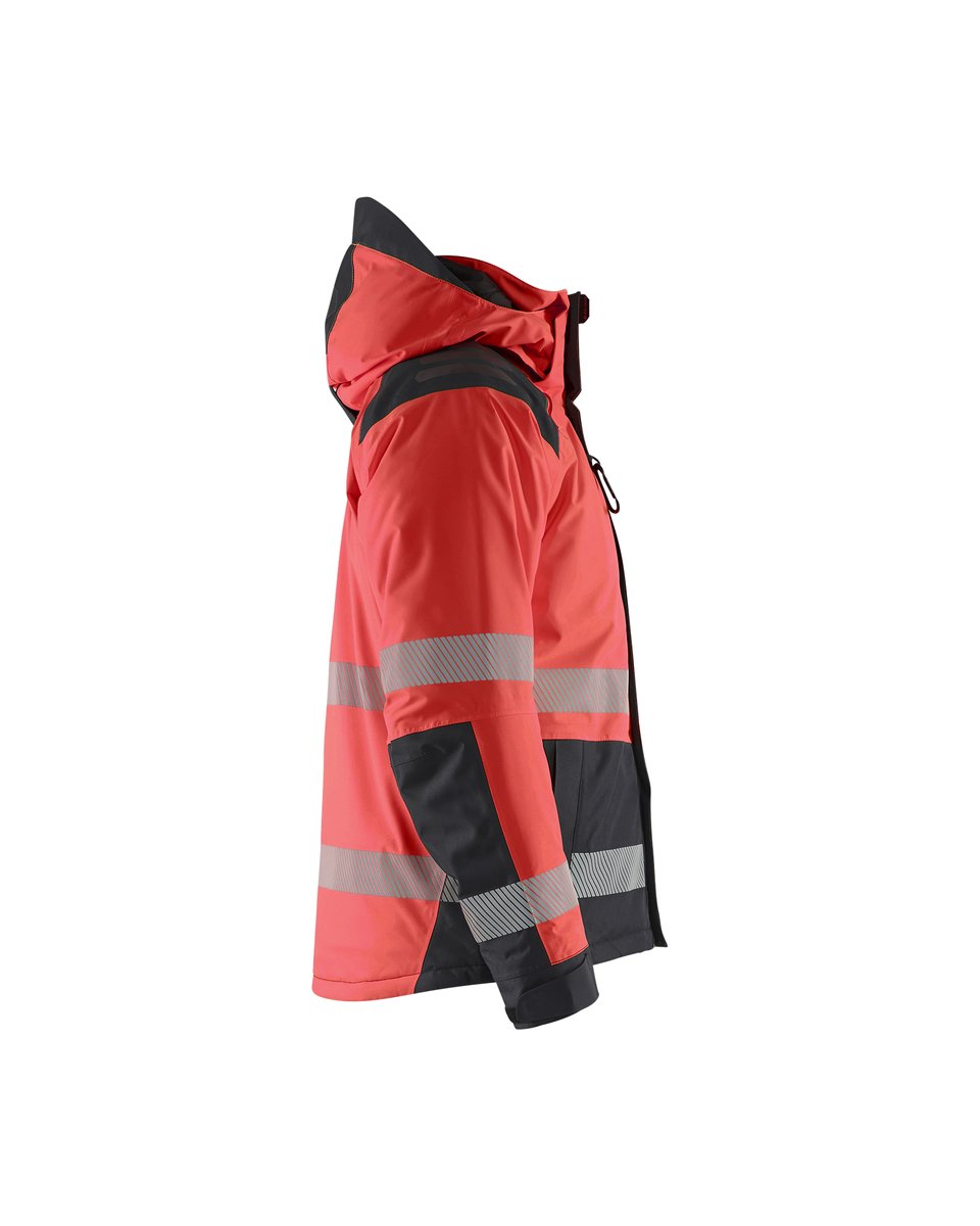 Blåkläder 4455 Winterjas High Vis - High Vis Rood/Zwart