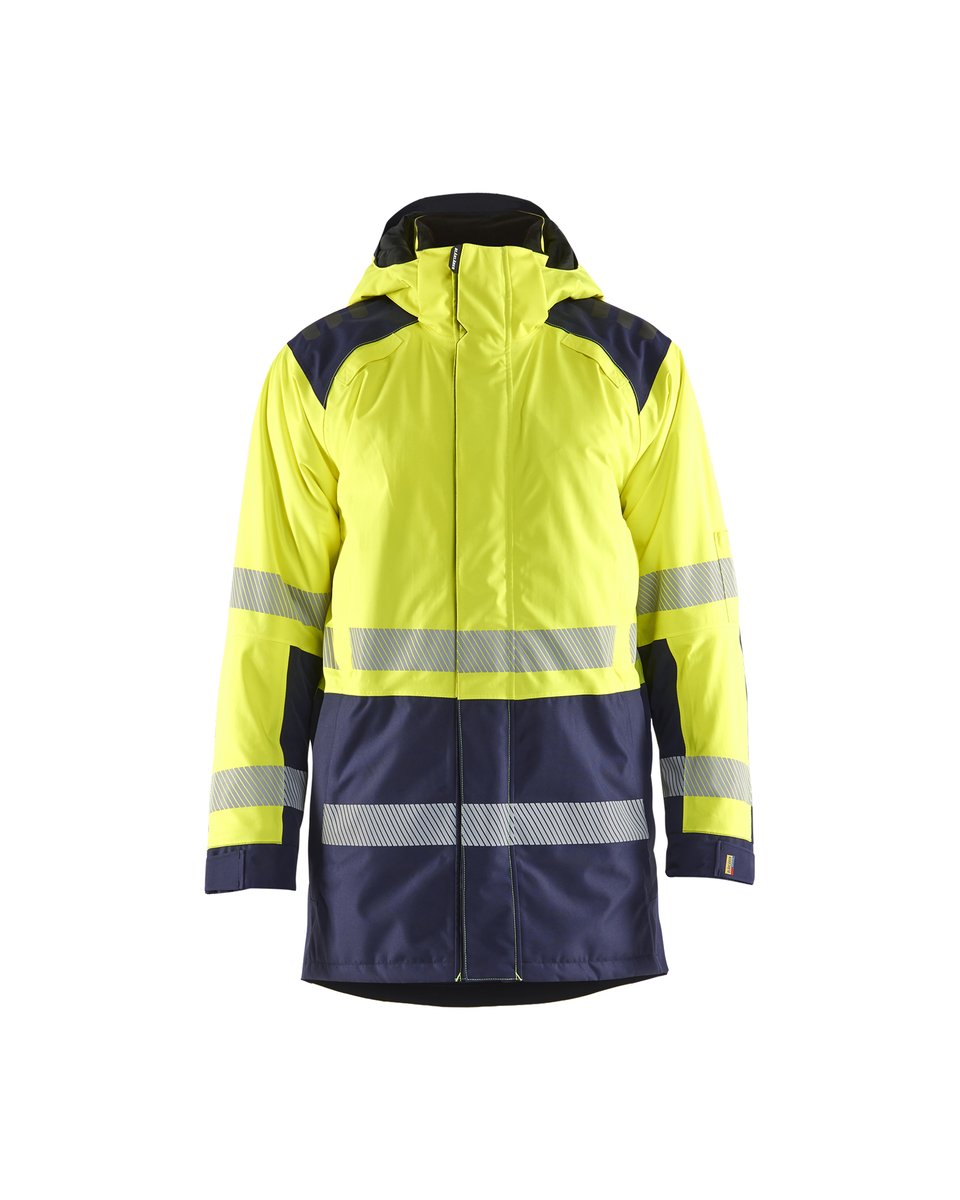 Blåkläder 4457 Winterparka High Vis - High Vis Geel/Marineblauw